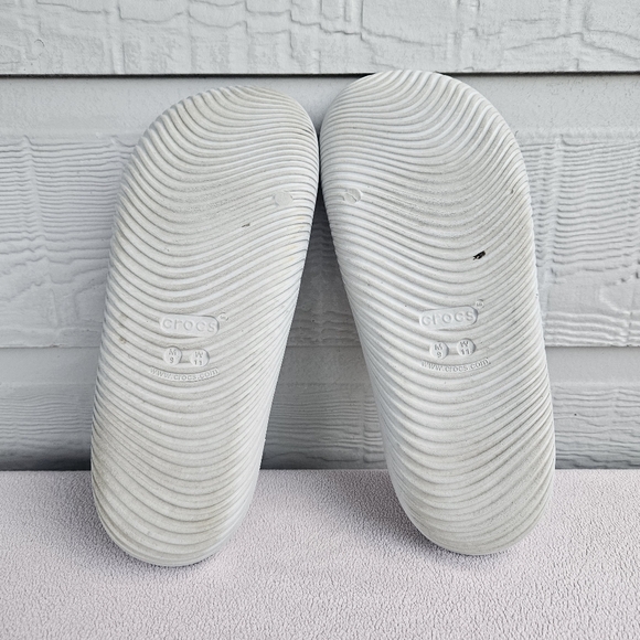 Crocs Mellow Recovery Slide Sandals Men 9 Women 1l Light Grey Cushion Slip-On - Picture 8 of 11